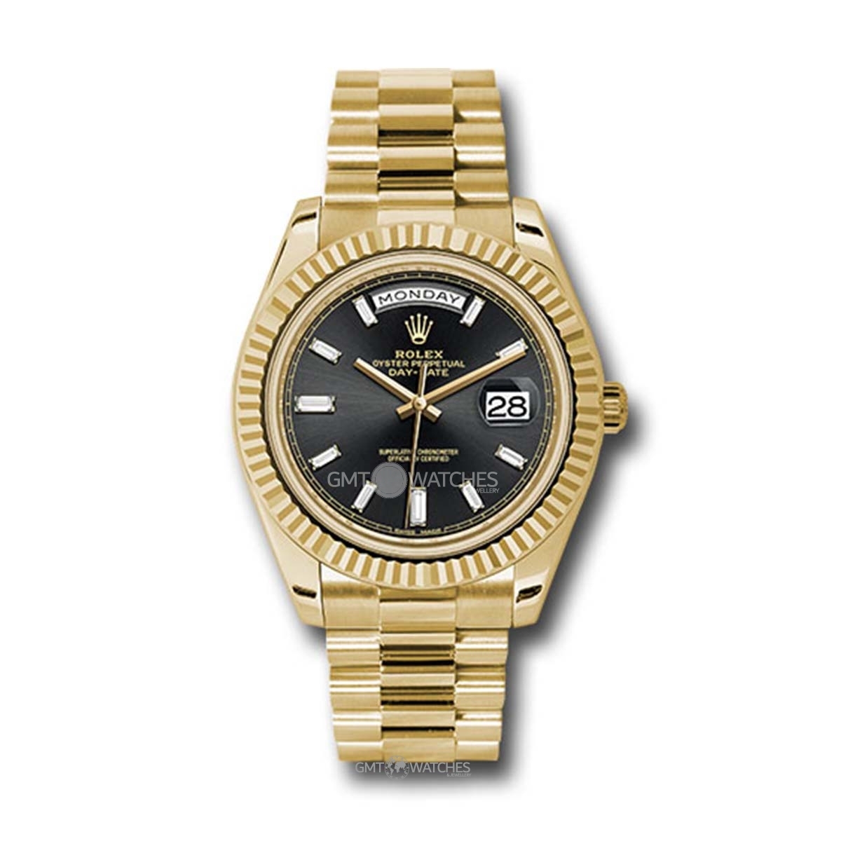 Rolex Oyster Perpetual Day-Date 40mm 18k Yello Gold 228238 bkbdp