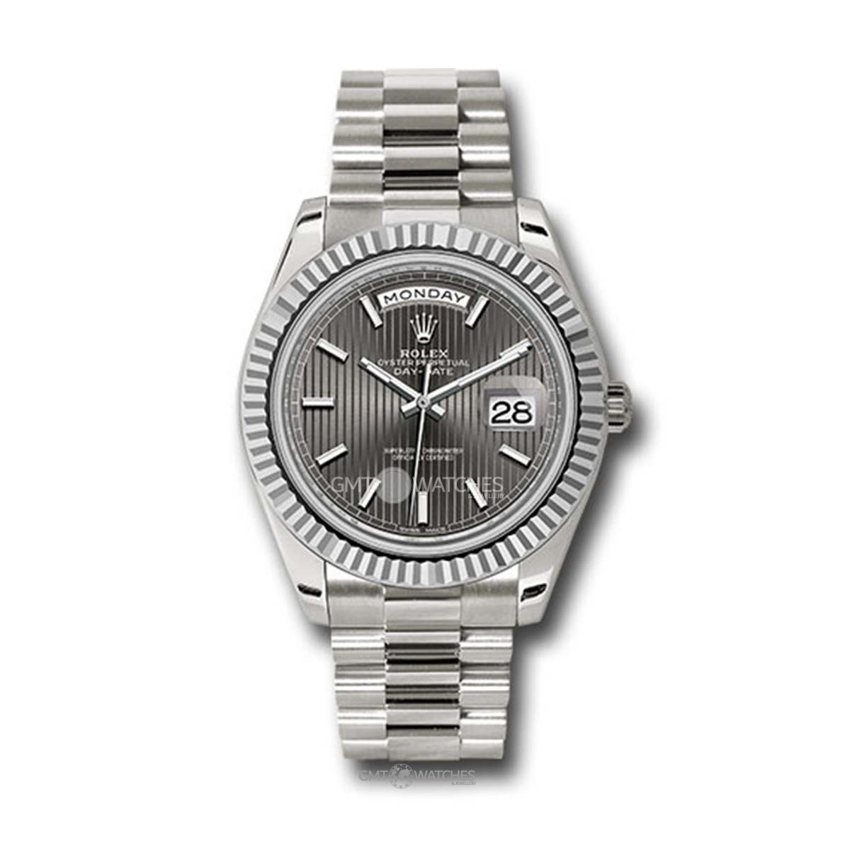 Rolex Oyster Perpetual Day-Date 40mm 18k White Gold 228239 rsmip