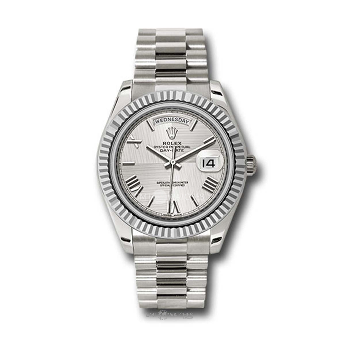 Rolex Oyster Perpetual Day-Date 40mm 18k White Gold 228239 sqmrp