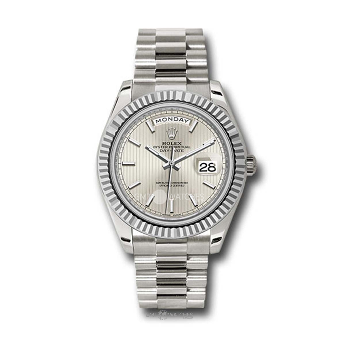 Rolex Oyster Perpetual Day-Date 40mm 18k White Gold 228239 ssmip
