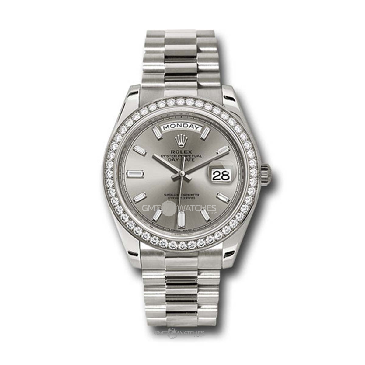 Rolex Oyster Perpetual Day-Date 40mm 18k White Gold 228349RBR sbdp