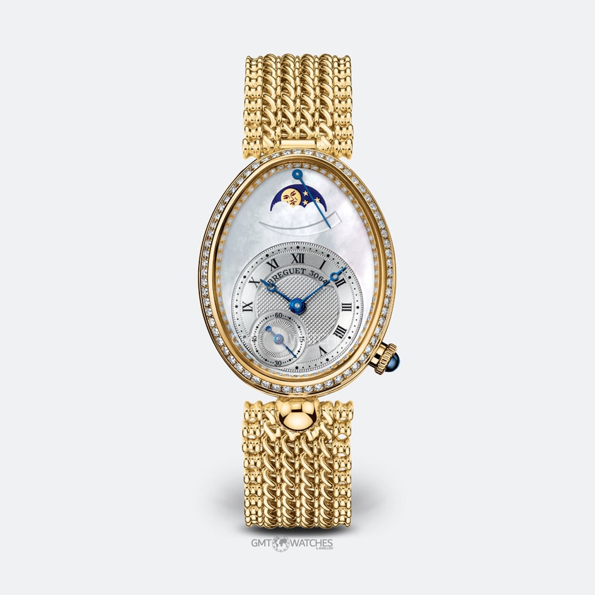 Breguet Reine de Naples 36.5mm 18k Yellow Gold Ladies Watch 8908BA/52/J20