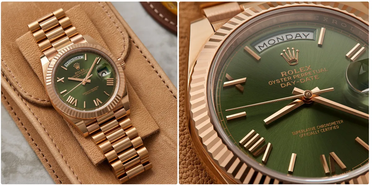 Rolex Oyster Perpetual Day-Date 228235 Green Dial 40mm
