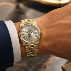 Rolex Oyster Perpetual Day-Date 40mm Silver Dial 228238 srp