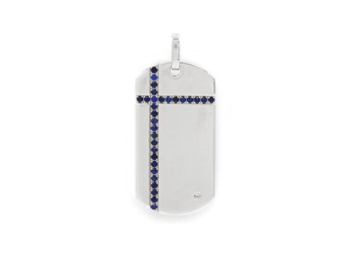 White Gold Colored Stone Plat