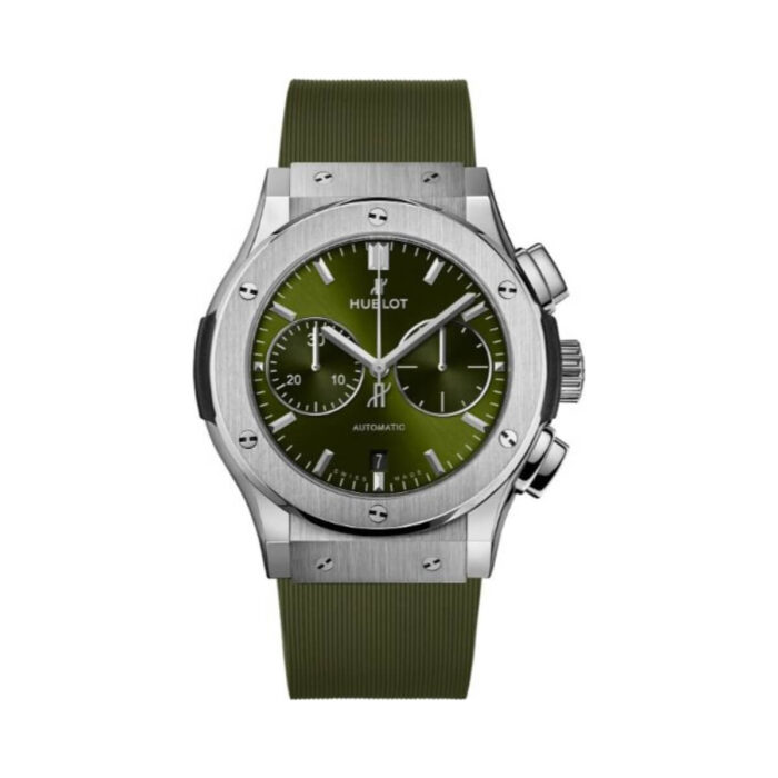 Hublot Classic Fusion Chronograph 521.NX.8970.RX Titanium Green Dial 45mm