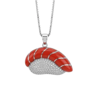 One 18K White Gold Pendant with Enamelling Work Done, stamped 750, with 332 Natural Diamonds