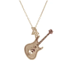 One 18K Yellow Gold Pendant, stamped 750, 112 Colored Stones, 641 Natural Diamonds