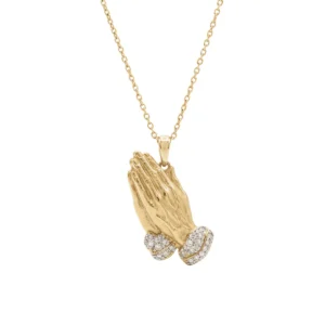 One 18K Yellow Gold Pendant, stamped 750, 68 Natural Diamonds, 0.85 Carat