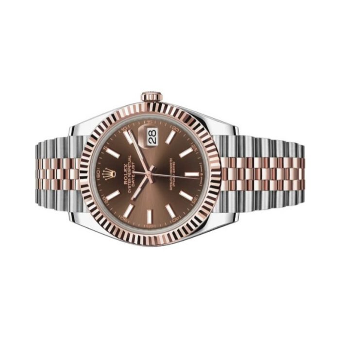 Rolex DateJust 41 126331-0004 Rose Gold And Steel Chocolate Dial