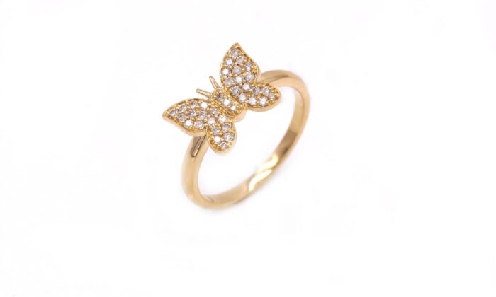 DIAMOND BUTTERFLY RING