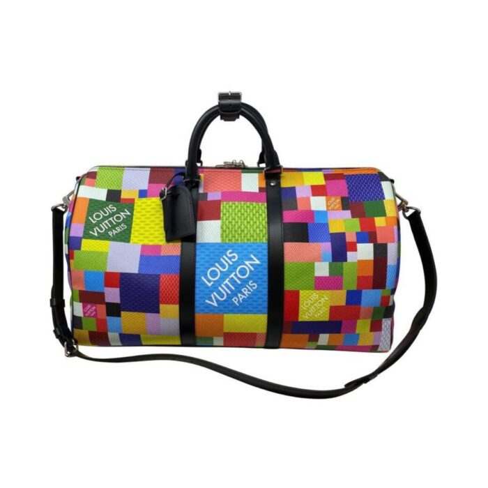 Louis Vuitton LV Keepall Bandoaliere 50 Damier Graphite 3D