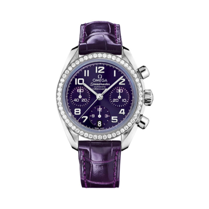 Omega Speedmaster Chronograph 324.18.38.40.10.001 Purple Dial 38mm