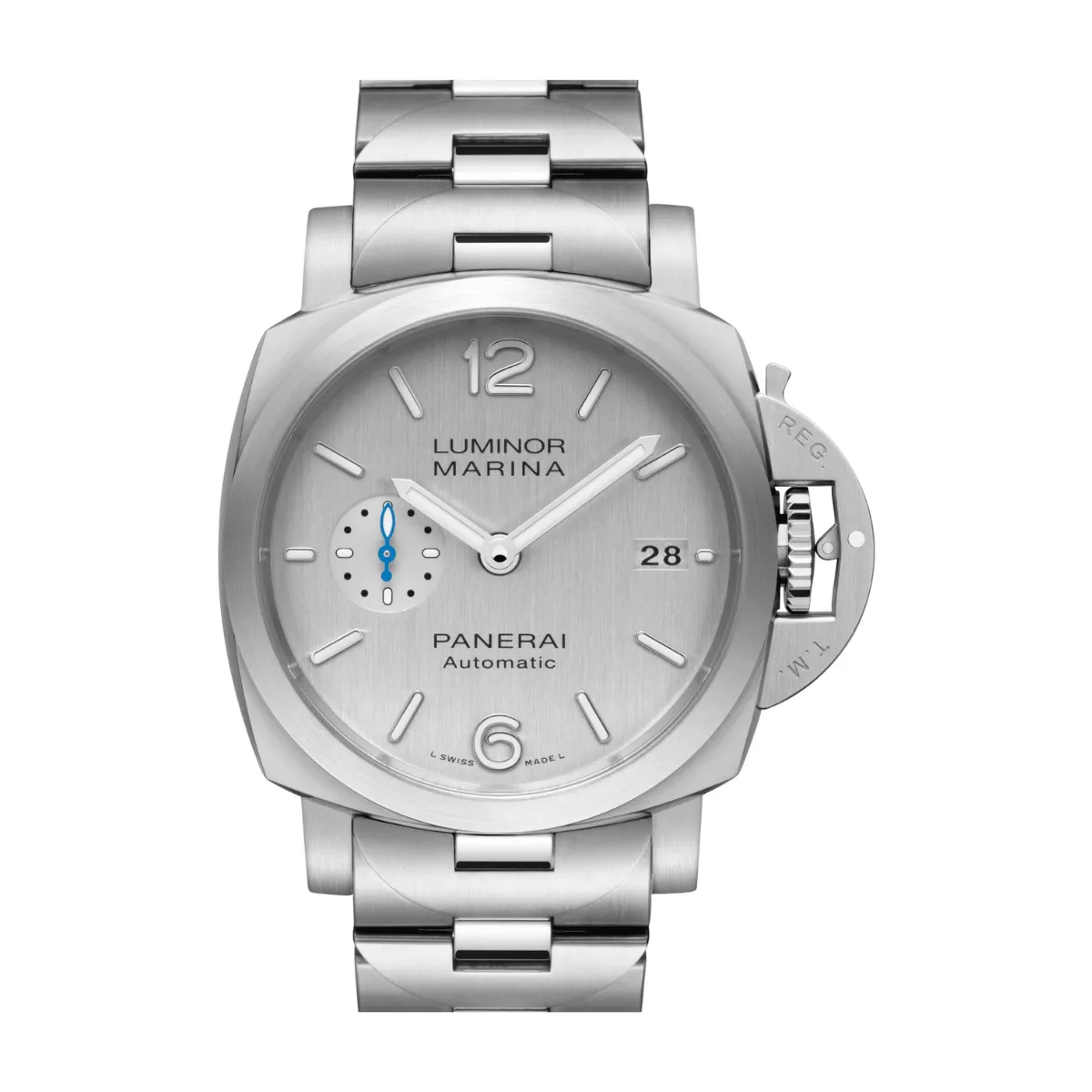 Panerai Luminor Marina Pam00977 Silver Arabic Dial 42mm Panerai Luminor Marina Pam00977 Silver Arabic Dial 42mm
