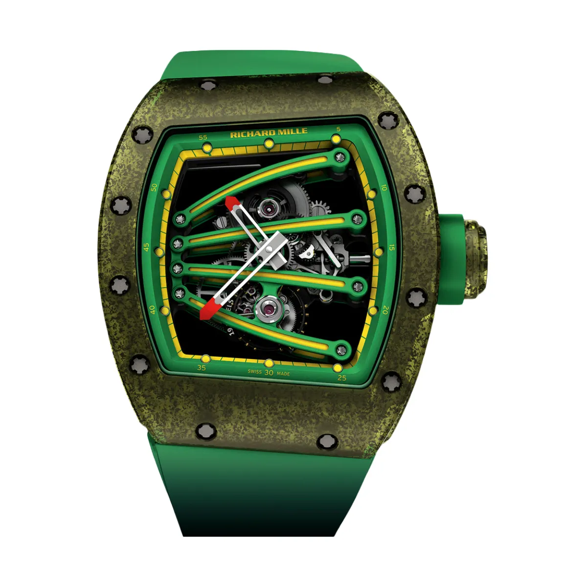 Richard Mille Rm59-01 Tourbillon Yohan Blake Green Dial 50.25mm (1) Richard Mille Rm59-01 Tourbillon Yohan Blake Green Dial 50.25mm