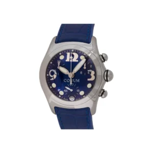 Corum Bubble 396.150.20 Blue Dial Quartz Quartz 44Mm Stainless Steel Leather Men’S Watch