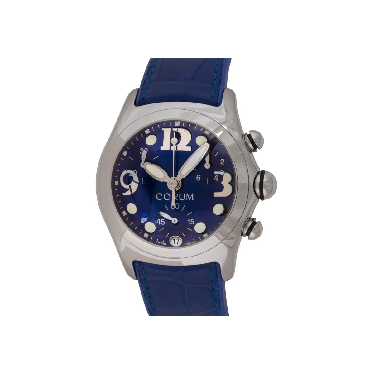 Corum Bubble 396.150.20 Blue Dial Quartz Quartz 44Mm Stainless Steel Leather Men’S Watch (2) Corum Bubble 396.150.20 Blue Dial Quartz Quartz 44Mm Stainless Steel Leather Men’S Watch
