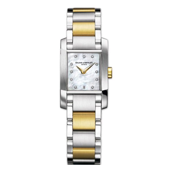 m0a08738-1 Baume &Amp; Mercier Diamant Two Tone Diamond 33Mm X 22Mm Ladies Watch ref M0A08738