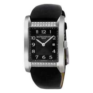 Baume & Mercier Hampton M0A10024 31Mm Black Dial Diamond-Set Bezel Ladies Watch ref M0A10024