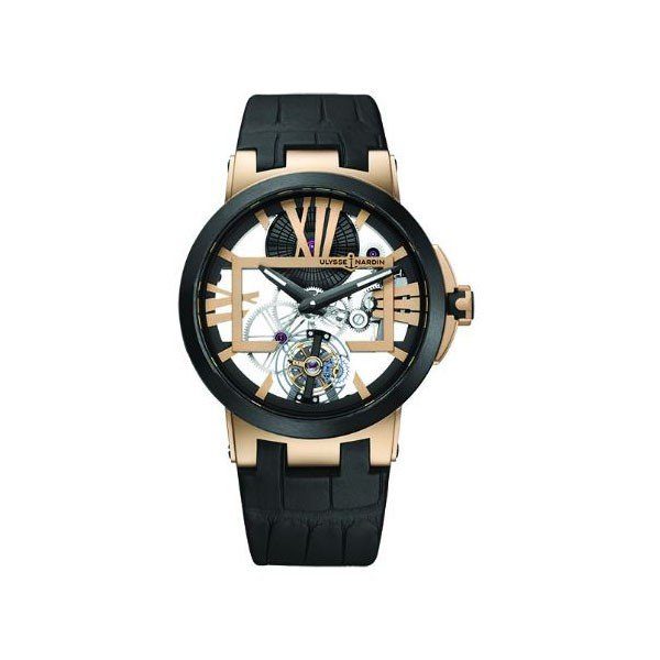 1712-139 Ulysse Nardin Executive Skeleton Tourbillon 45Mm 18Kt Rose Gold Men’S Watch ref 1712-139