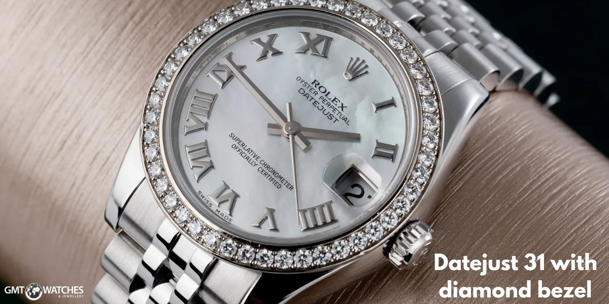 Rolex Datejust 31 with diamond bezel