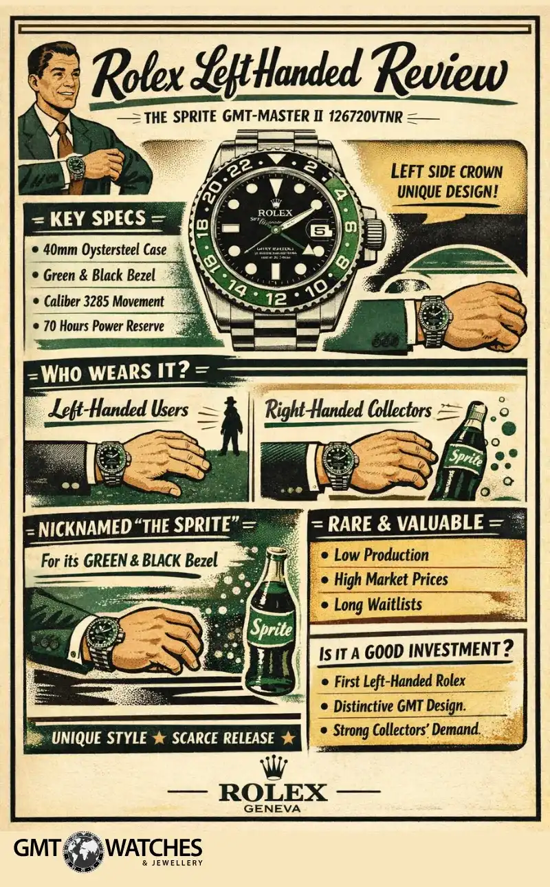 Rolex Left Handed Review-infographic