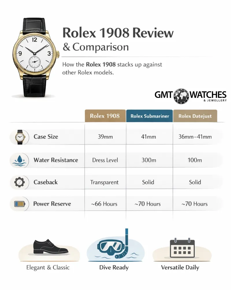 rolex 1908 infographic