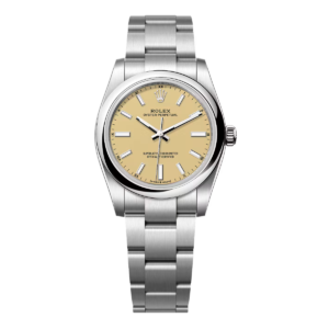 Rolex Oyster Perpetual 34 Beige Dial 124200-0007